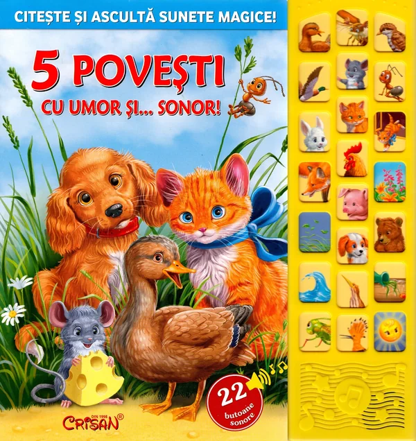 5 povesti cu umor si... sonor! Citeste si asculta sunete magice!