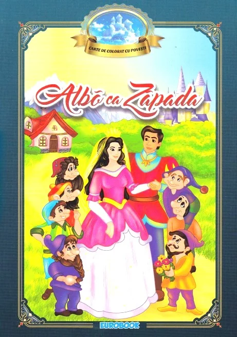Alba ca Zapada. Carte de colorat cu povesti
