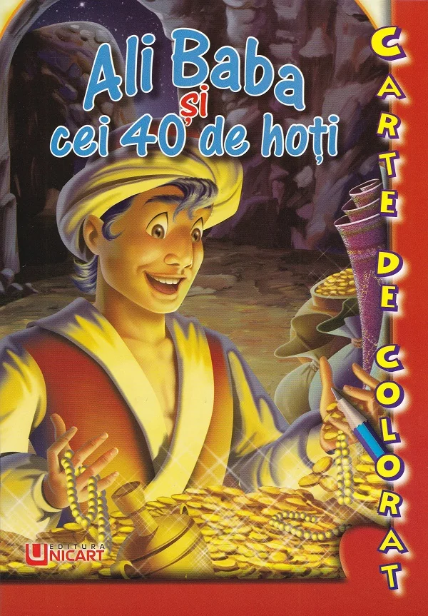 Ali Baba si cei 40 de hoti. Carte de colorat