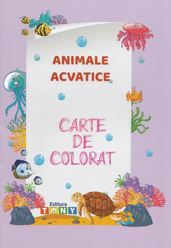 Animale acvatice. Carte de colorat