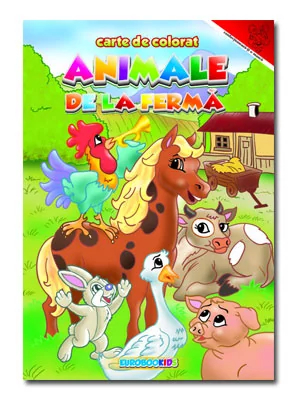 Animale de la ferma. Romana - Engleza - Carte de colorat