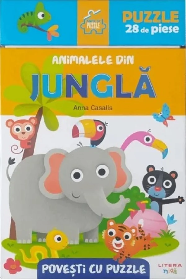 Animalele din jungla. Povesti cu puzzle