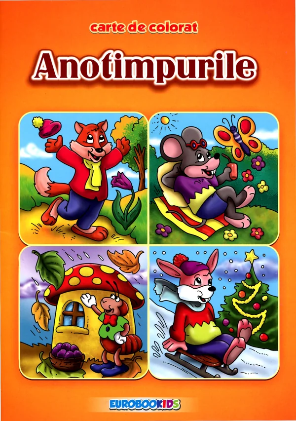 Anotimpurile - Carte de colorat
