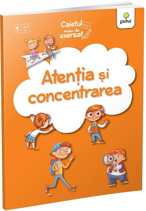 Atentia si concentrarea. Caietul meu de exersat