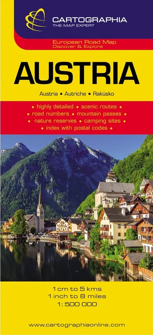 Austria. Harta turistica si rutiera