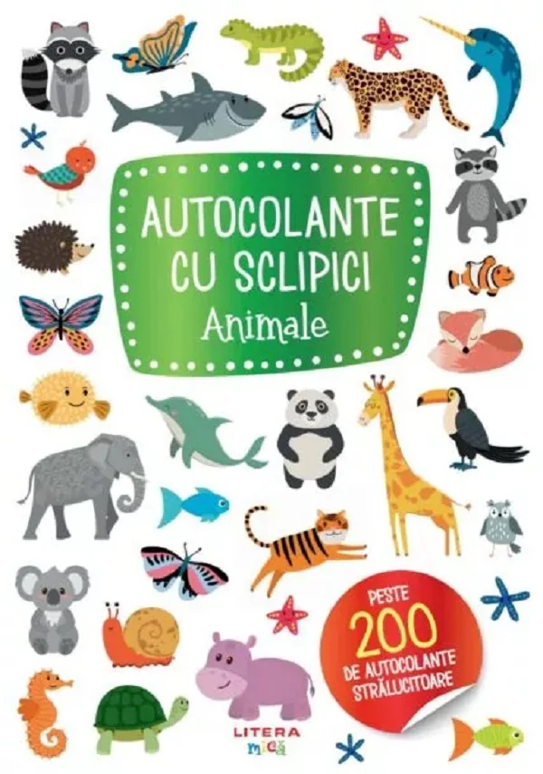 Autocolante cu sclipici. Animale