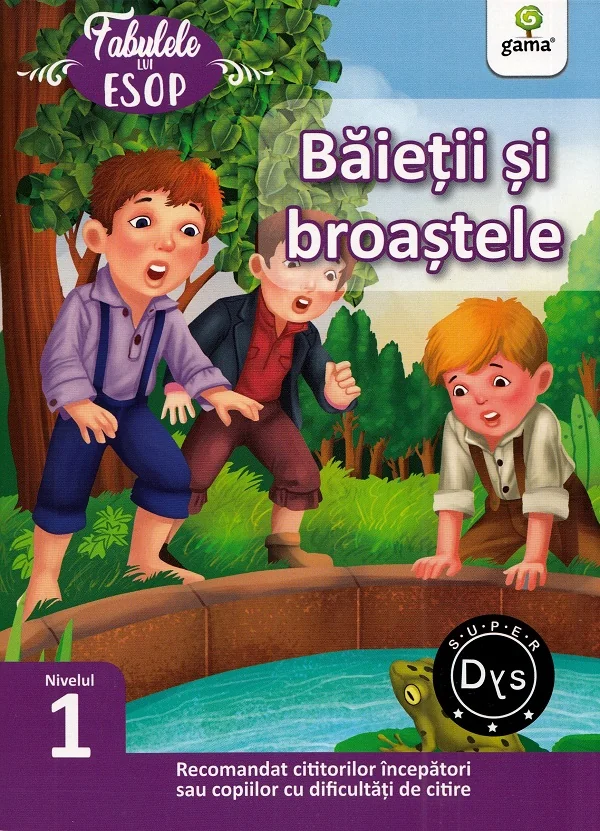 Baietii si broastele. Fabulele lui Esop: Nivelul 1
