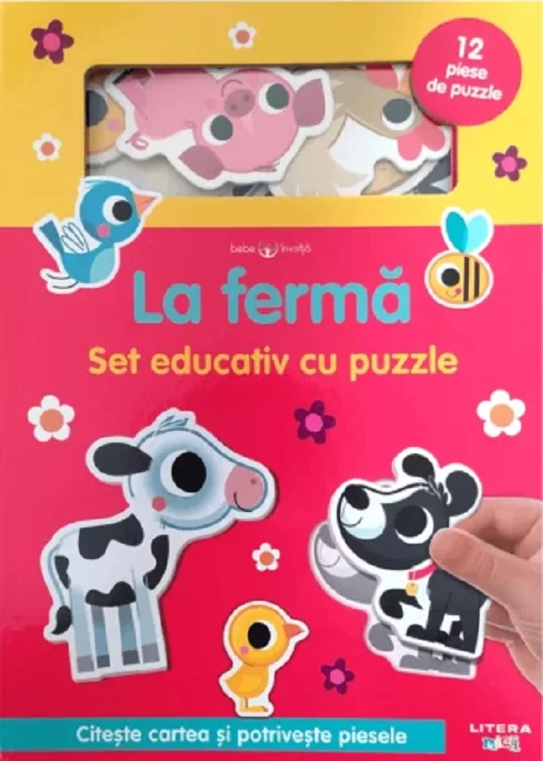 Bebe invata. La ferma. Set educativ cu puzzle