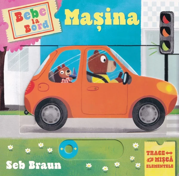Bebe la bord. Masina
