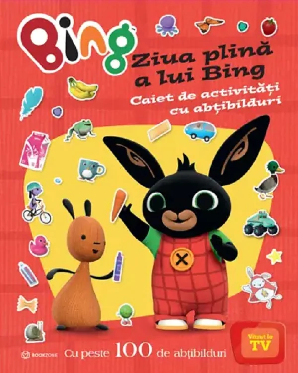 Bing: Ziua plina a lui Bing. Caiet de activitati cu abtibilduri