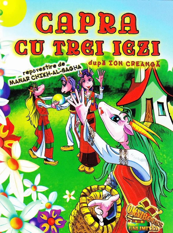 Capra cu trei iezi. Carte de colorat