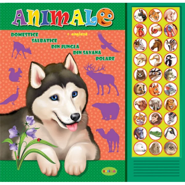 Carte cu sunete: Animale (romana+engleza)