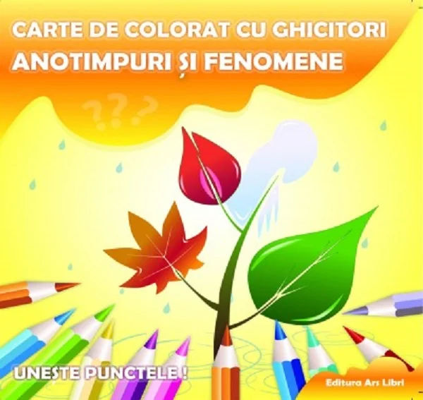 Carte de colorat cu ghicitori - Anotimpuri si fenomene