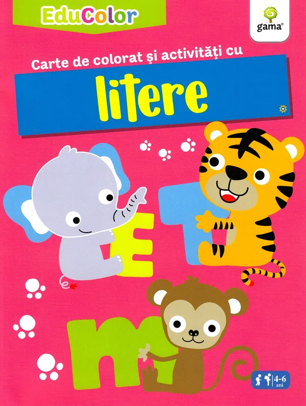 Carte de colorat si activitati cu litere. EduColor