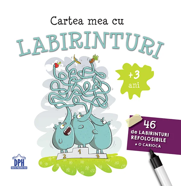 Cartea mea cu labirinturi. 46 de labirinturi refolosibile + carioca