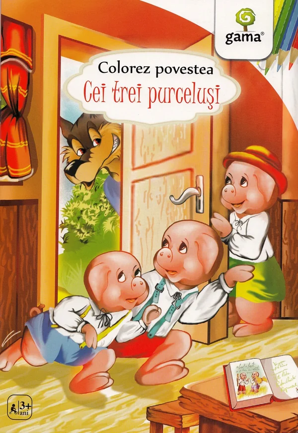 Cei trei purcelusi. Colorez povestea