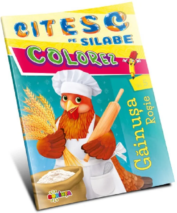 Citesc pe silabe, colorez. Gainusa rosie