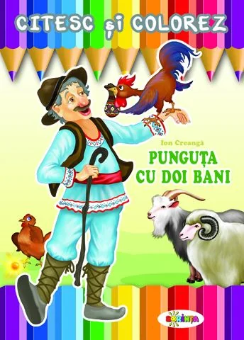 Citesc si colorez: Punguta cu doi bani