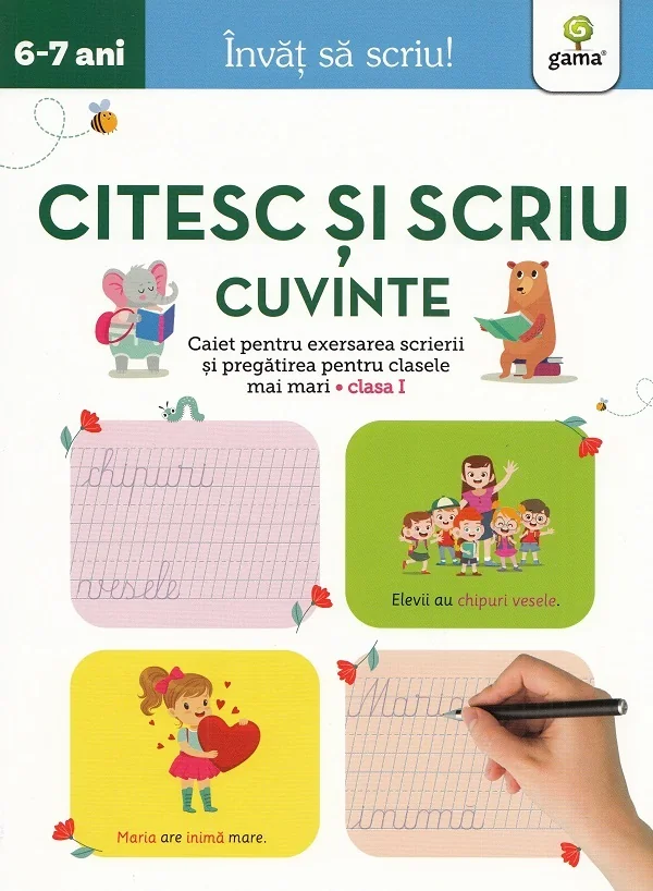 Citesc si scriu cuvinte 6-7 ani. Invat sa scriu!
