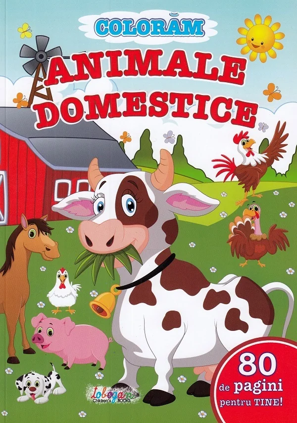 Coloram animale domestice. 80 de pagini pentru tine!