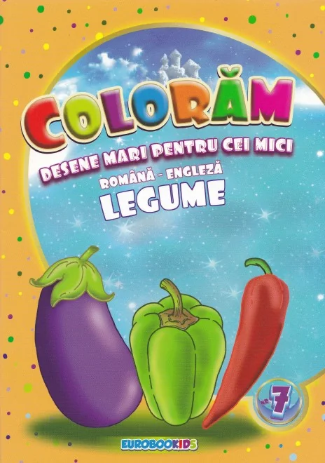 Coloram desene mari pentru cei mici: Legume