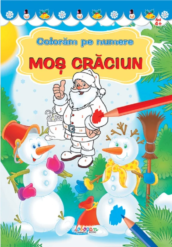 Coloram pe numere. Mos Craciun