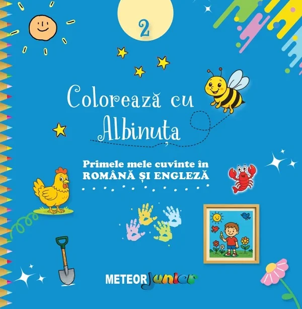 Coloreaza cu Albinuta. Primele mele cuvinte in romana si engleza. 2