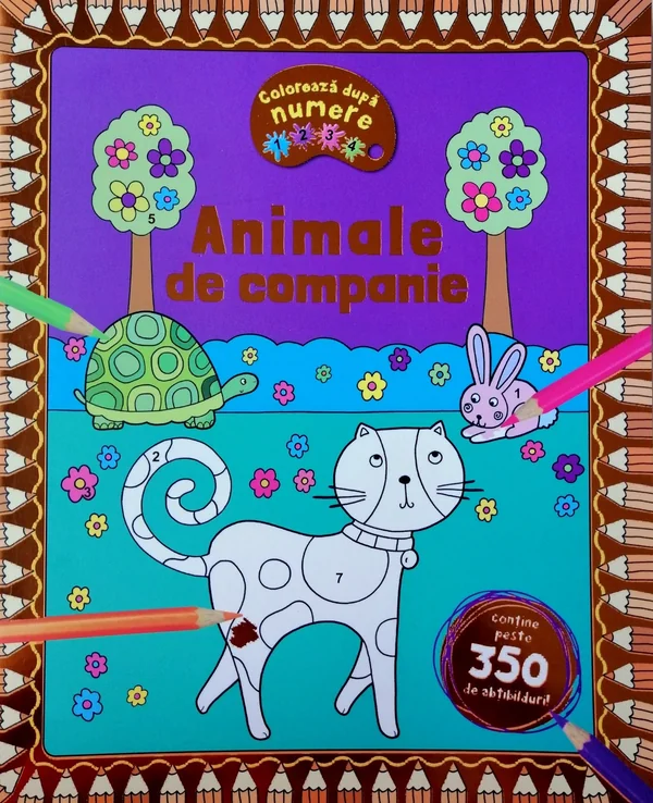 Coloreaza dupa numere. Animale de companie