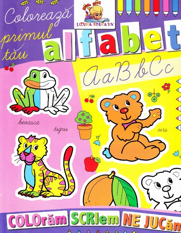 Coloreaza primul tau Alfabet - Coloram, scriem, ne jucam