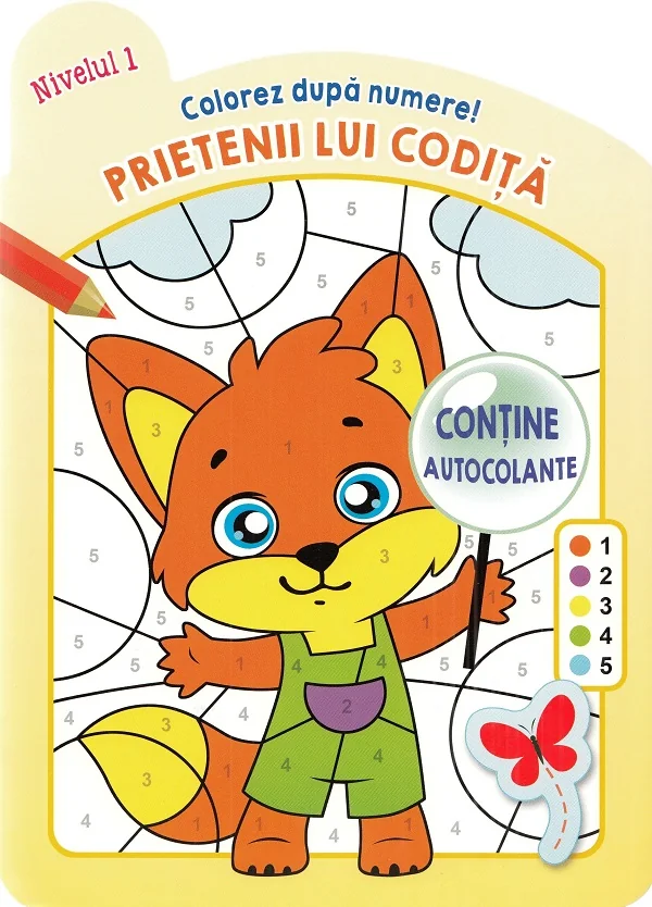 Colorez dupa numere! Prietenii lui Codita. Nivelul 1