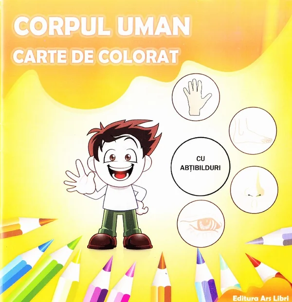 Corpul uman - Carte de colorat cu abtibilduri