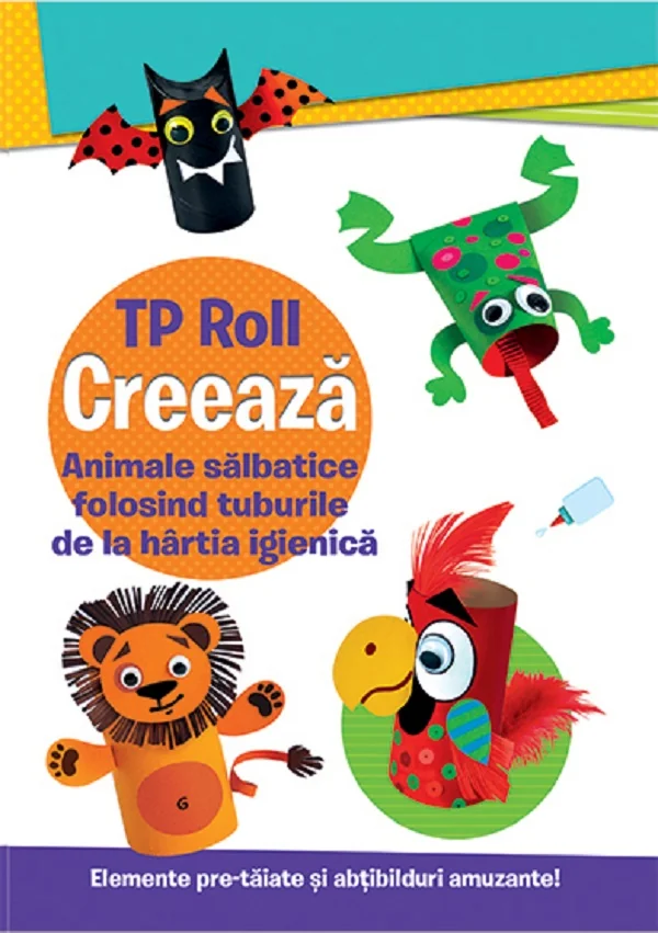 Creeaza. Animale salbatice folosind tuburile de la hartia igienica