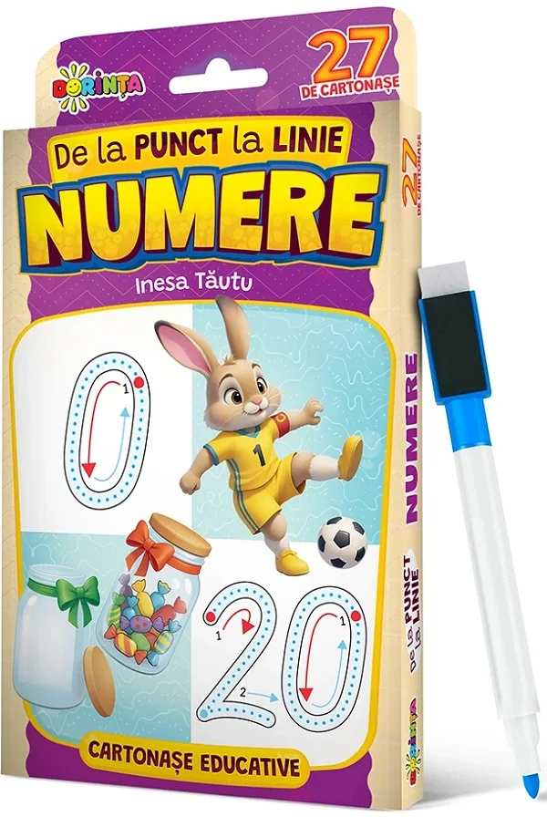 De la punct la linie: Numere. 27 de cartonase educative
