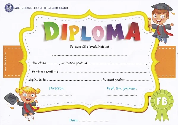 Diploma scolara pentru ciclul primar