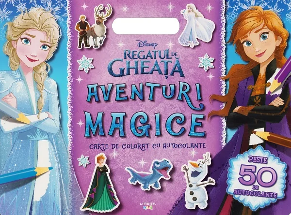 Disney. Regatul de gheata: Aventuri magice. Carte de colorat cu autocolante