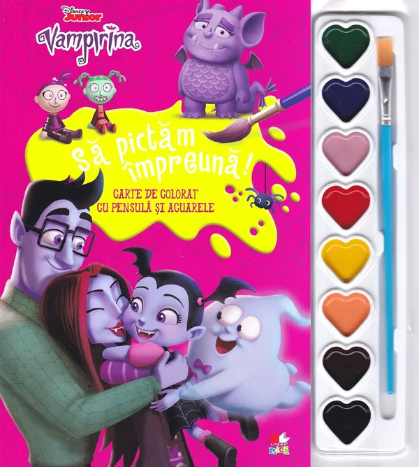 Disney. Vampirina. Sa pictam impreuna! Carte de colorat cu pensula si acuarele