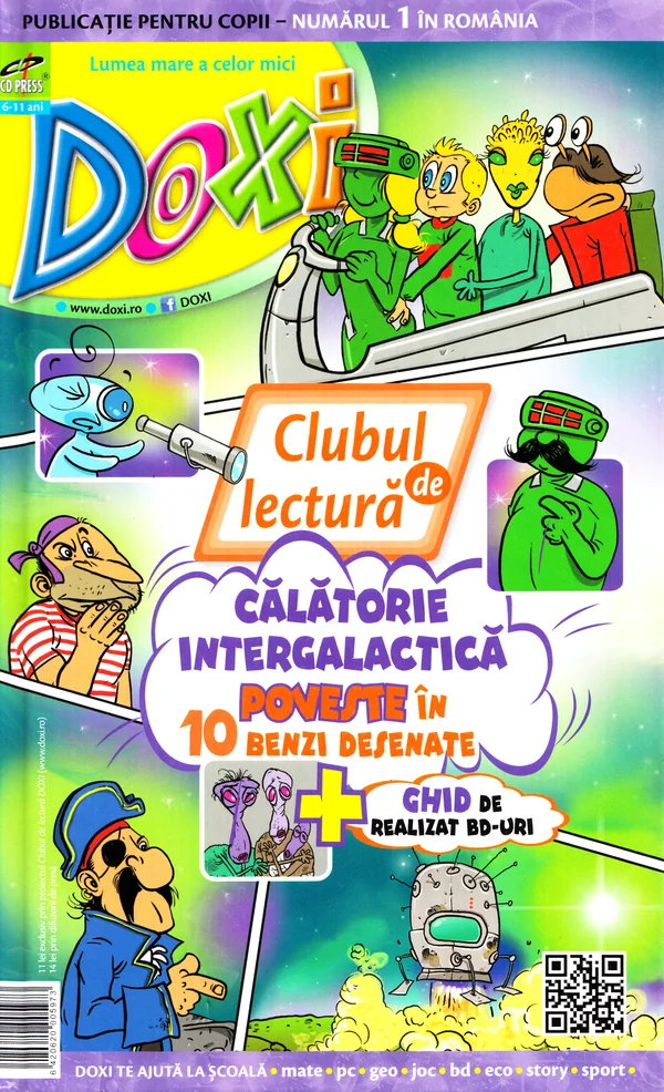Doxi. Clubul de lectura: Calatorie intergalactica. Poveste in 10 benzi desenate