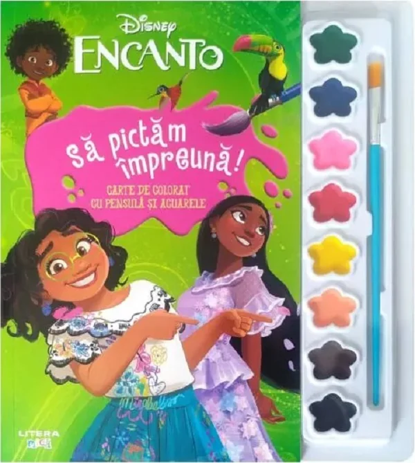 Encanto. Sa pictam impreuna! Carte de colorat cu pensula si acuarele