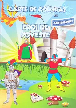 Eroi de poveste - Carte de colorat cu abtibilduri