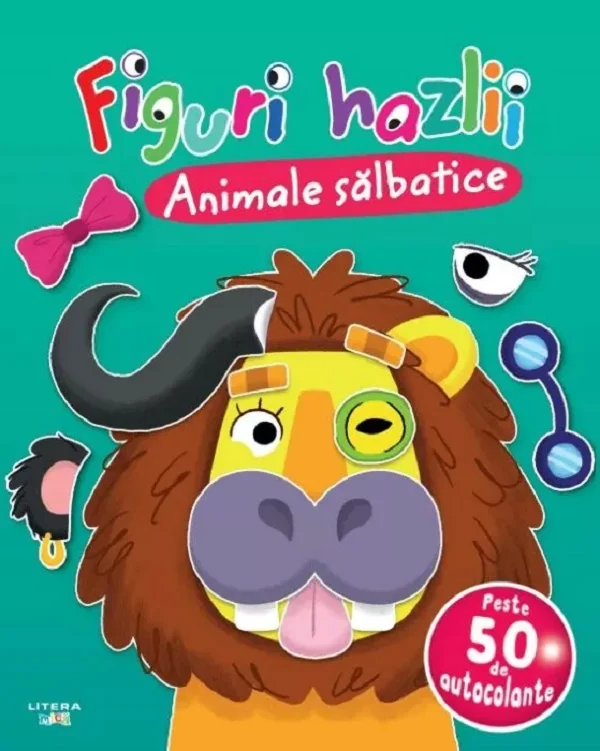 Figuri hazlii: Animale salbatice. Peste 50 de autocolante