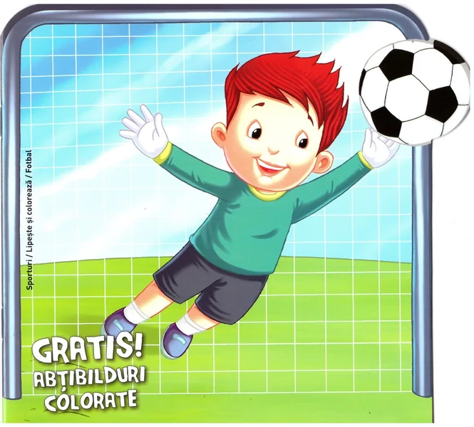 Fotbal. Abtibilduri colorate + Jucarie