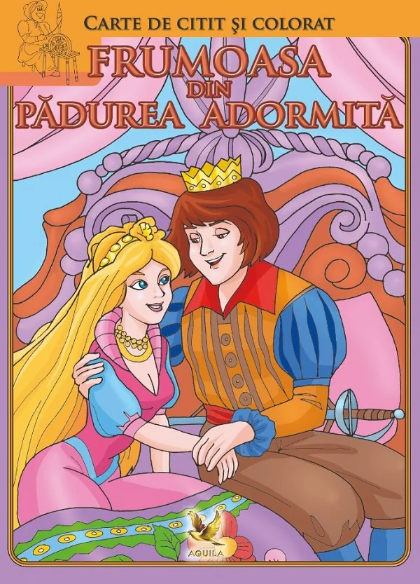 Frumoasa din padurea adormita. Carte de citit si colorat