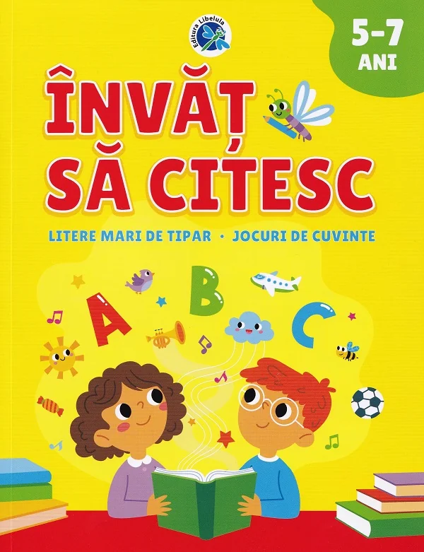 Invat sa citesc. Litere mari de tipar. Jocuri de cuvinte 5-7 ani