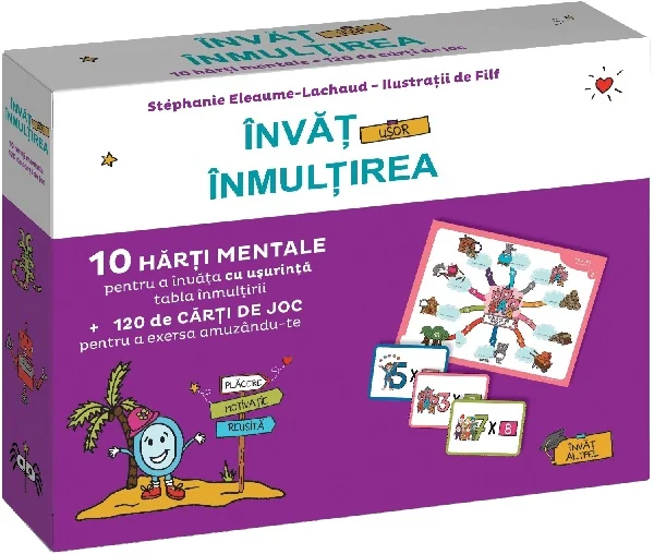 Invat usor inmultirea. 10 harti mentale - Stephanie Eleaume-Lachaud