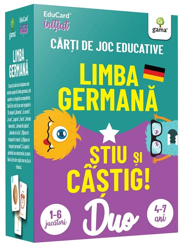 Limba germana. Stiu si castig! Carti de joc educative