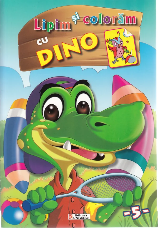 Lipim si coloram cu Dino