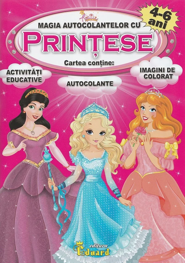 Magia autocolantelor cu Printese 4-6 ani