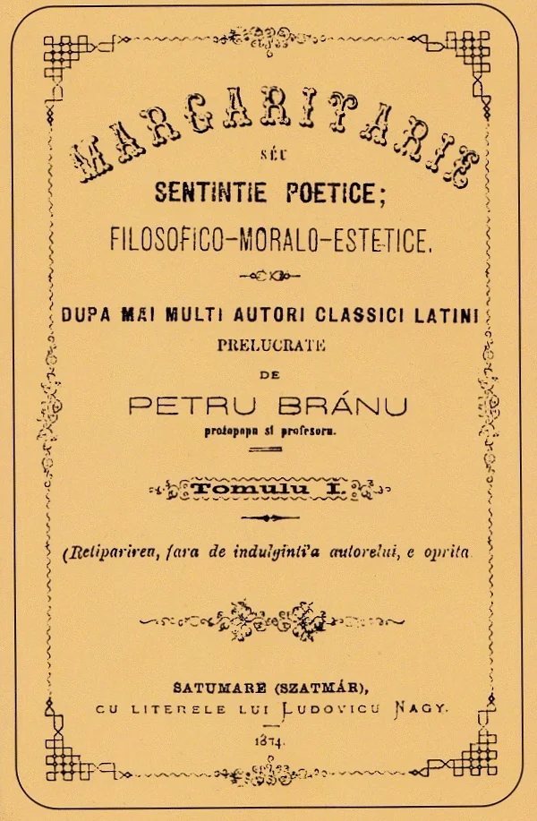 Margaritare sau sentinte poetice: filosofico-moralo-estetice Tomul 1