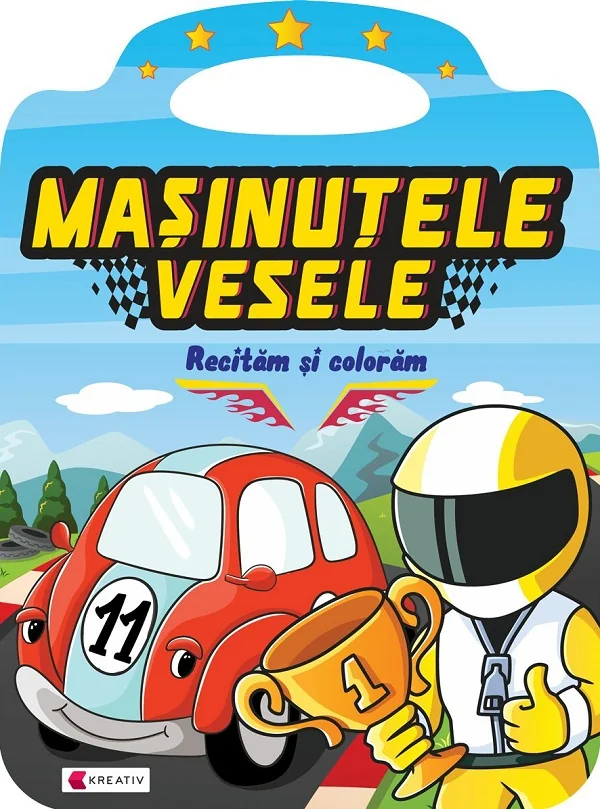 Masinutele vesele. Recitam si coloram