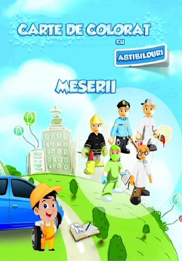 Meserii. Carte de colorat cu abtibilduri